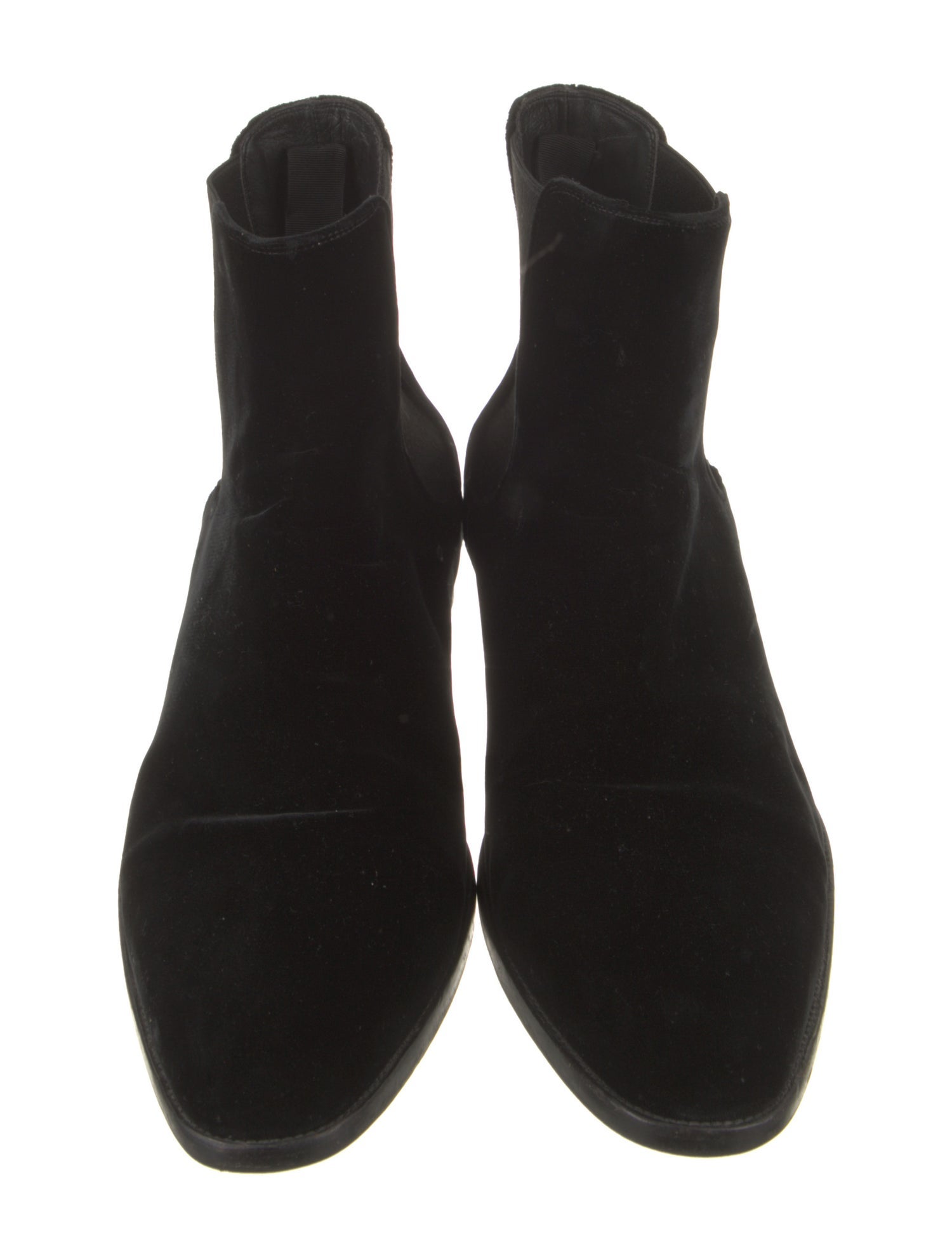 Saint Laurent Velvet Chelsea Boots